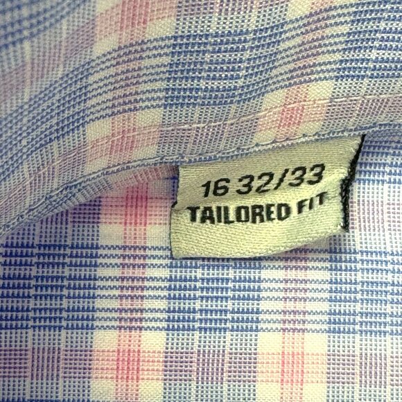 Twillory Non Iron Blue Plaid Safe Cotton Tailored Fit Dress Shirt - Picture 4 of 10